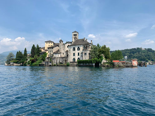 Exploring the island of San Giulio by boat. Client photo July 2019