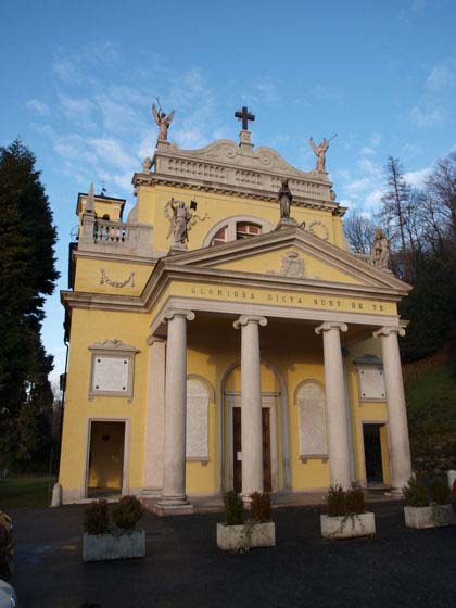 Santuario della Bocciola at Vacciago - December 2008 - recently restored, a beautiful baroque church with stunning lake view