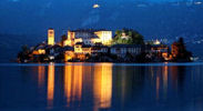 The enchanting Island of San Giulio by night...