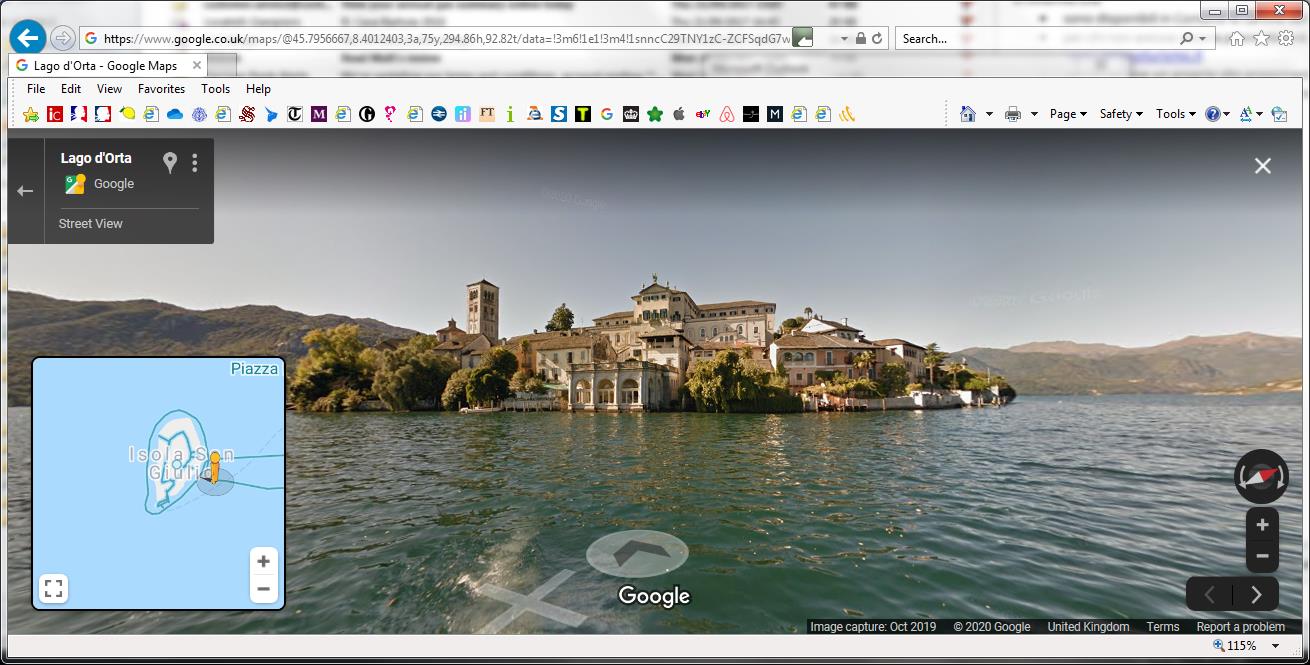 Google Street View of the Island of San Giulio
