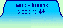 Two bedroom apartments sleeping 4 or more people, are currently displayed