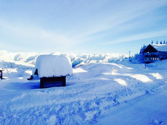 Excellent snowfall - about 2 metres fell at the beginning of February 2014