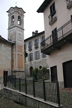 The charming church in the middle of the village of Vacciago