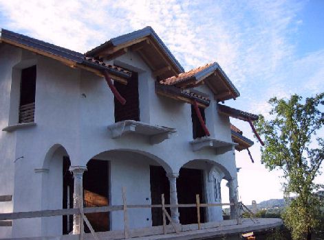 The Villa Gelsomina during construction