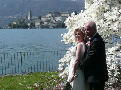 Photos in the lakeside garden of Villa Giovanetti