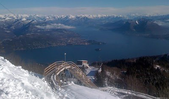 The amazing bob run at the top of the Mottarone, open summer and winter, for a spectacular descent!