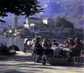 You too could be sipping a Martini soaking up the ambience in Piazza Motta, Orta San Giulio