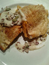 Cr�pes with Ceci Beans and Filled with Marrow