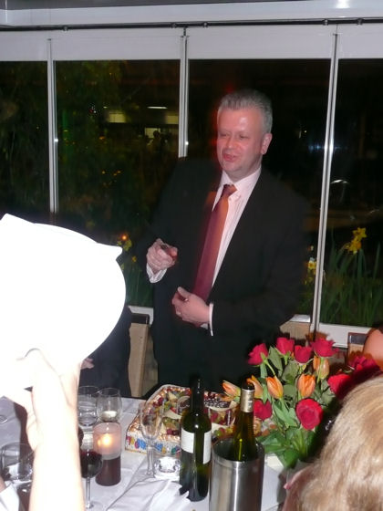the cake knife arrives...